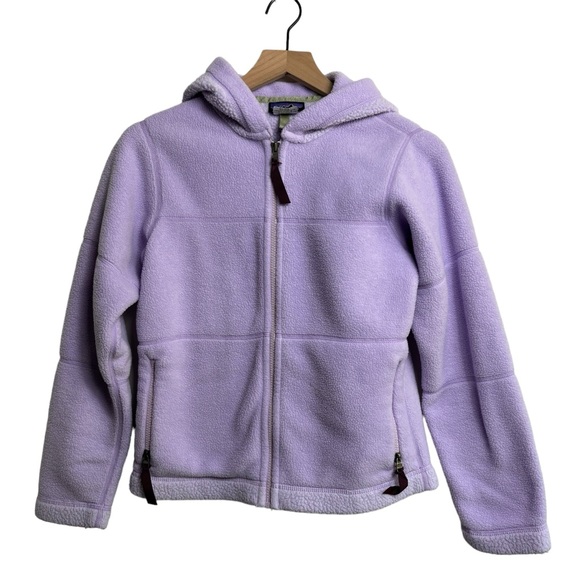 Patagonia Synchilla Vintage Lavender USA Made Zipper Fleece Womens Jacket Sz XS - Picture 2 of 7